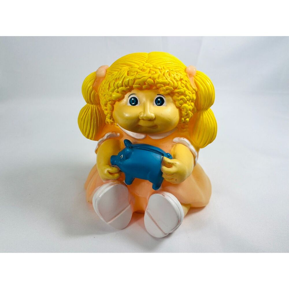 Vintage 1980s Cabbage Patch Kids Bank Piggy Bank Blonde Doll 80s Kid